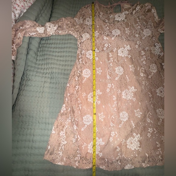 Altar'd State Rauma Dress Neutral Cream Floral Lace Mesh Long Sleeve Size M. EUC - Picture 5 of 12